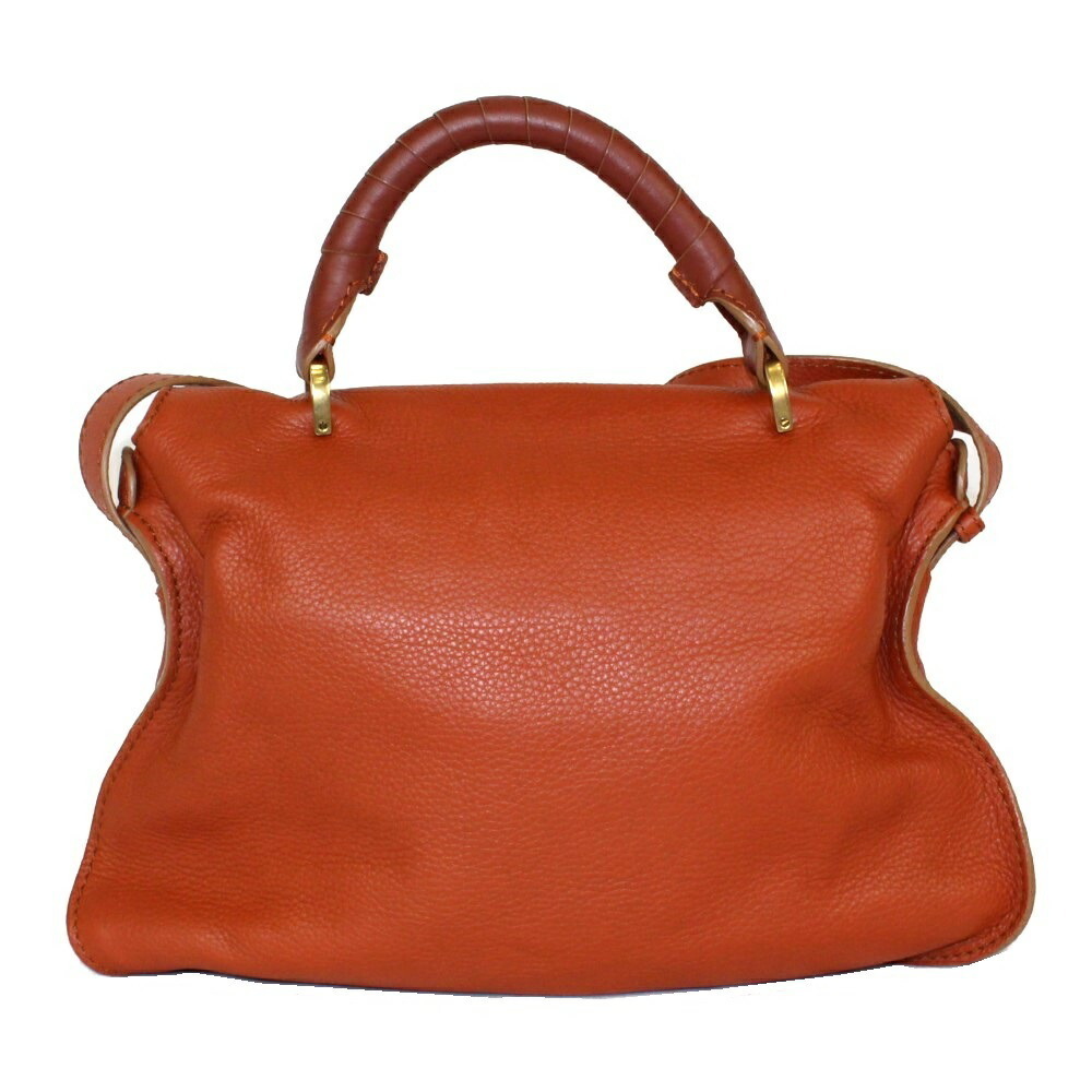 Chloe Orange Leather Handbag Marcie Bag